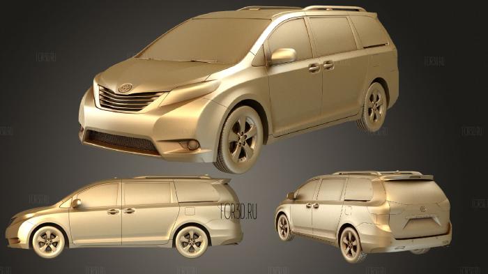 Toyota Sienna 2011 3d stl модель для ЧПУ